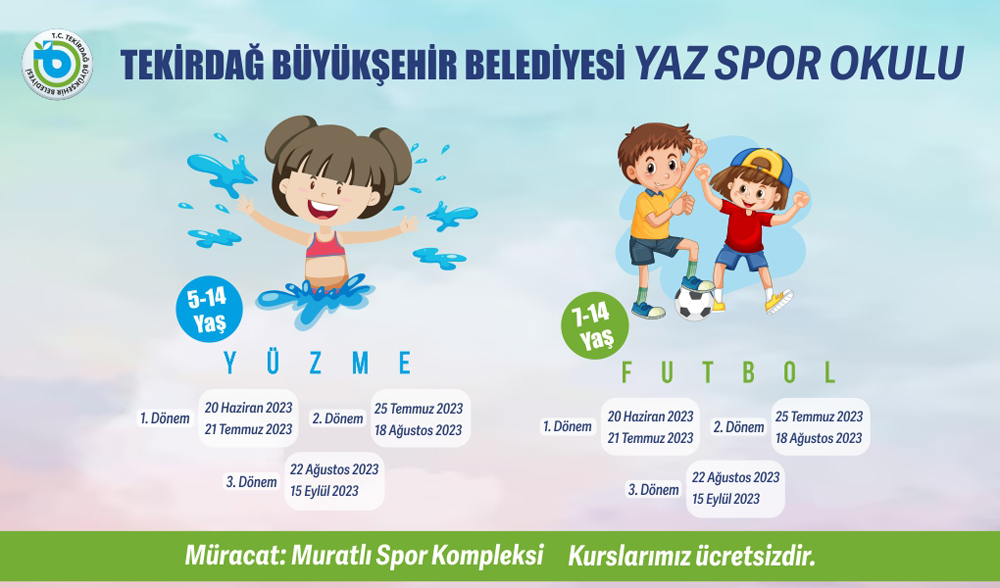 Yaz spor okulu başlıyor